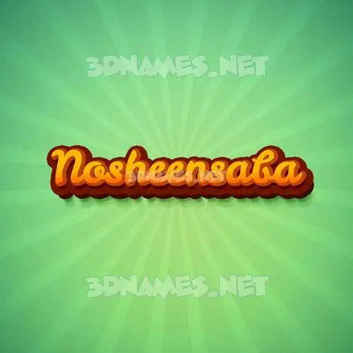 nosheensaba in Green Rays style - 3D name wallpaper nosheensaba in Green Rays style - 3D name wallpaper