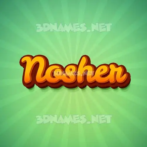 nosher in Green Rays style - 3D name wallpaper nosher in Green Rays style - 3D name wallpaper