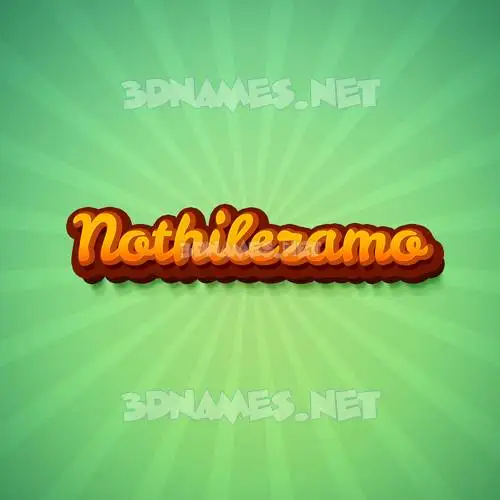 nothilezamo in Green Rays style - 3D name wallpaper