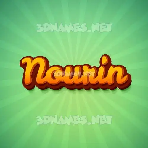 nourin in Green Rays style - 3D name wallpaper