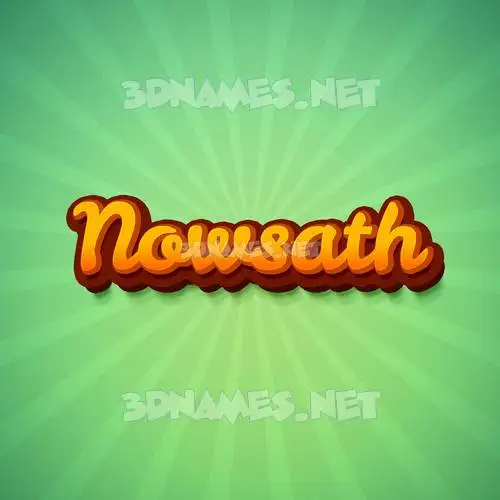 nowsath in Green Rays style - 3D name wallpaper