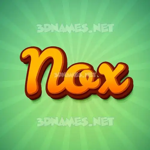 nox in Green Rays style - 3D name wallpaper nox in Green Rays style - 3D name wallpaper