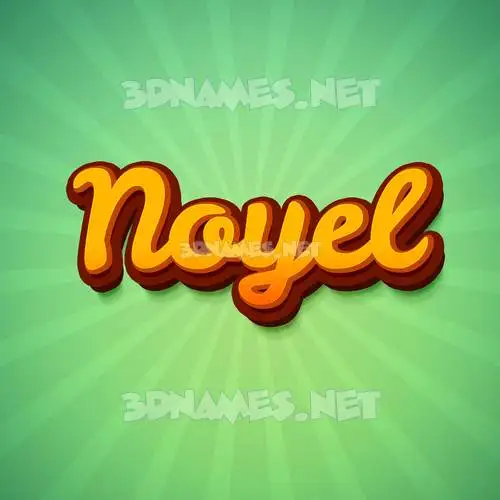 noyel in Green Rays style - 3D name wallpaper
