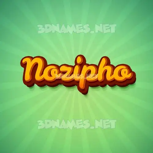 nozipho in Green Rays style - 3D name wallpaper