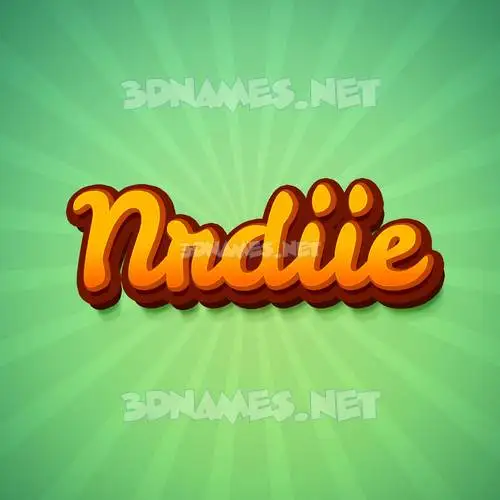 nrdiie in Green Rays style - 3D name wallpaper