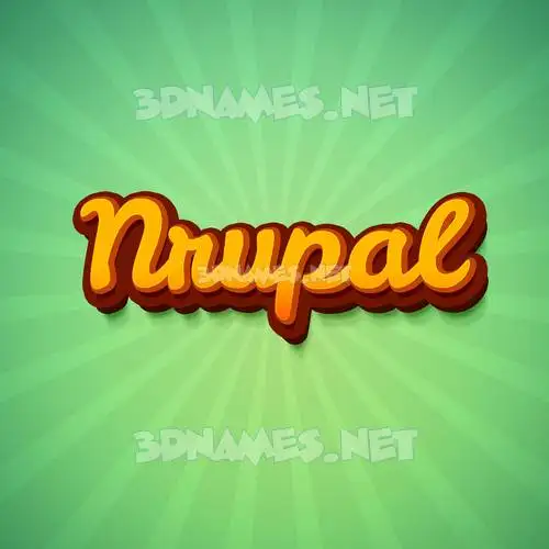 nrupal in Green Rays style - 3D name wallpaper