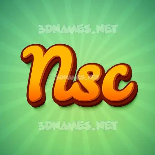 nsc in Green Rays style - 3D name wallpaper nsc in Green Rays style - 3D name wallpaper