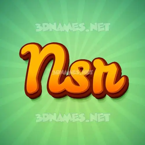 nsr in Green Rays style - 3D name wallpaper nsr in Green Rays style - 3D name wallpaper
