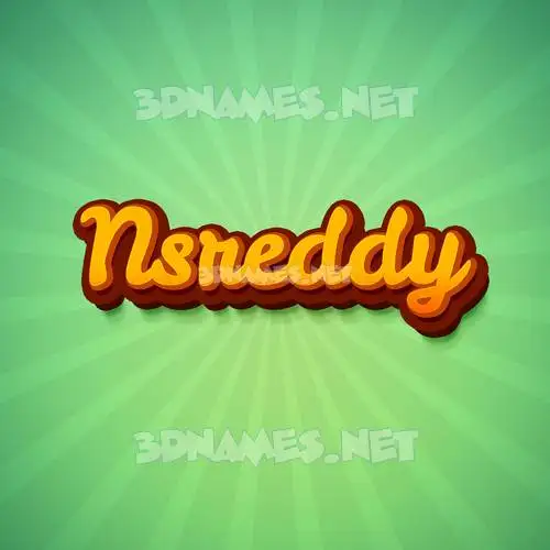 nsreddy in Green Rays style - 3D name wallpaper