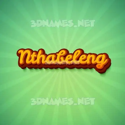 nthabeleng in Green Rays style - 3D name wallpaper
