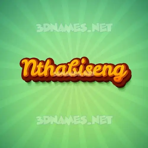 nthabiseng in Green Rays style - 3D name wallpaper