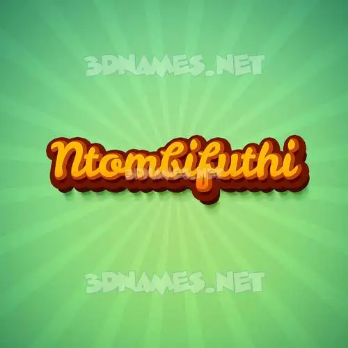 ntombifuthi in Green Rays style - 3D name wallpaper