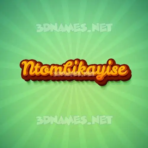 ntombikayise in Green Rays style - 3D name wallpaper