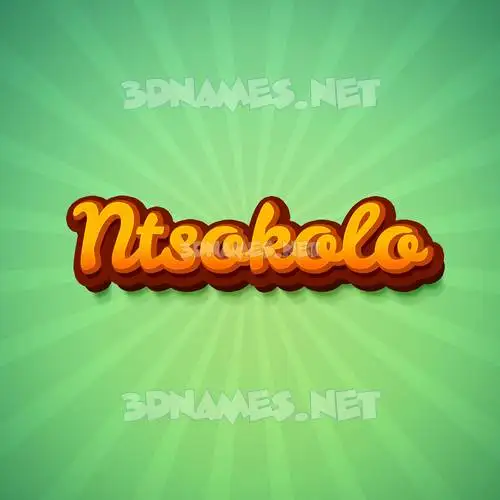 ntsokolo in Green Rays style - 3D name wallpaper