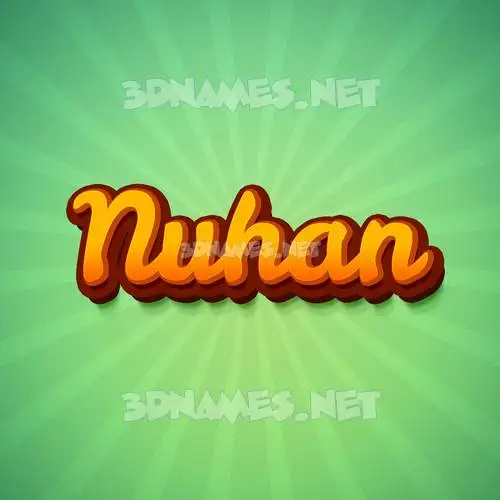 nuhan in Green Rays style - 3D name wallpaper