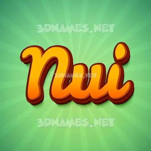 nui in Green Rays style - 3D name wallpaper nui in Green Rays style - 3D name wallpaper
