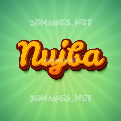 nujba in Green Rays style - 3D name wallpaper