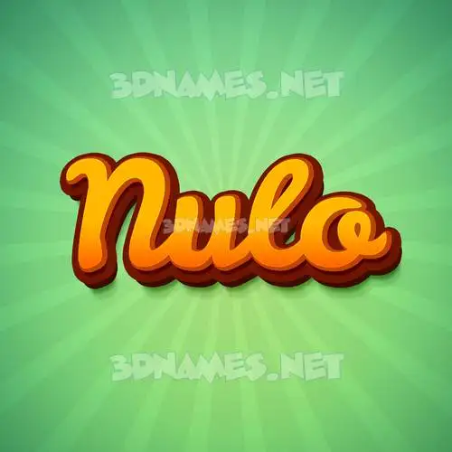 nulo in Green Rays style - 3D name wallpaper