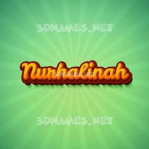 nurhalinah in Green Rays style - 3D name wallpaper