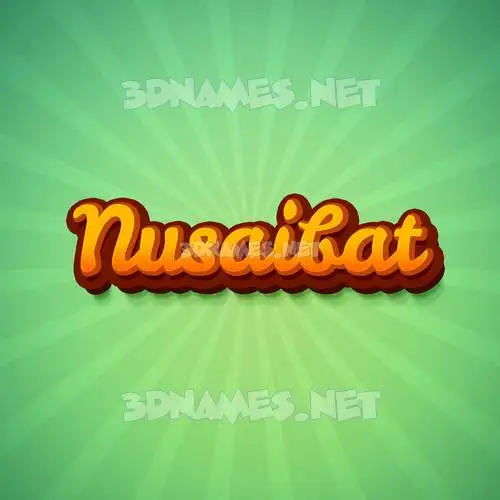nusaibat in Green Rays style - 3D name wallpaper