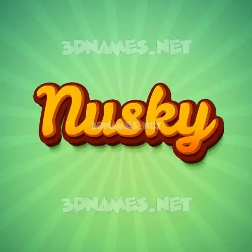 nusky in Green Rays style - 3D name wallpaper nusky in Green Rays style - 3D name wallpaper