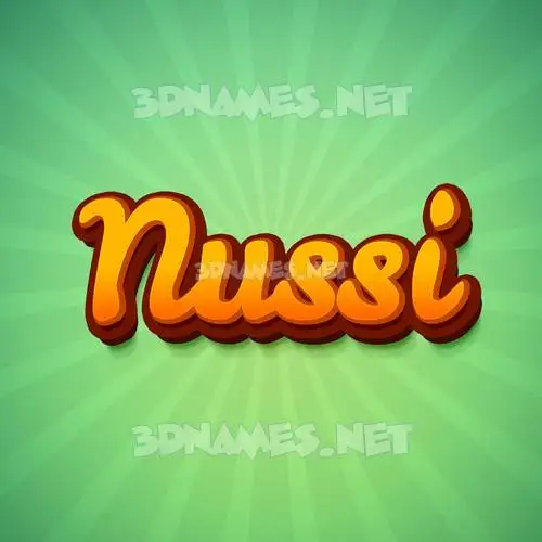 nussi in Green Rays style - 3D name wallpaper