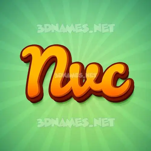 nvc in Green Rays style - 3D name wallpaper nvc in Green Rays style - 3D name wallpaper
