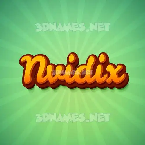 nvidix in Green Rays style - 3D name wallpaper