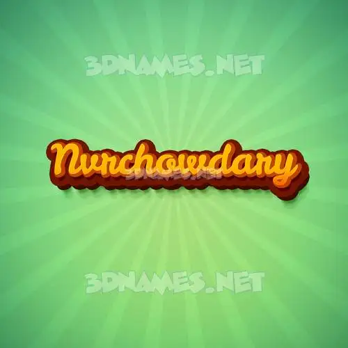 nvrchowdary in Green Rays style - 3D name wallpaper
