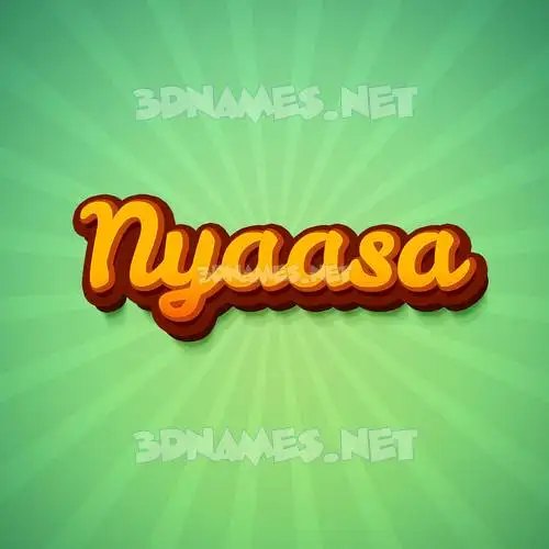 nyaasa in Green Rays style - 3D name wallpaper