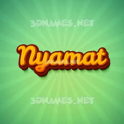 nyamat in Green Rays style - 3D name wallpaper