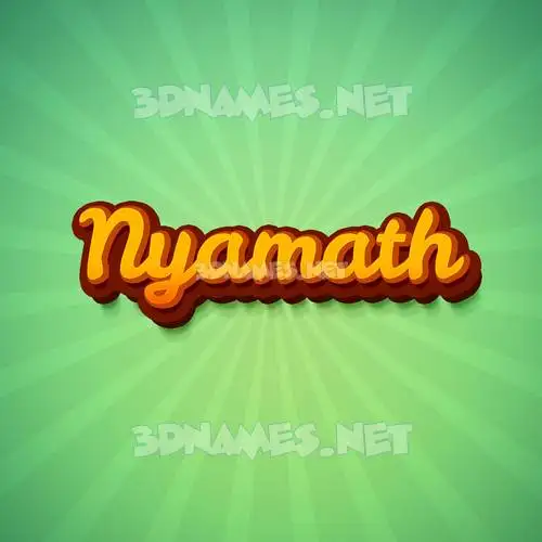 nyamath in Green Rays style - 3D name wallpaper