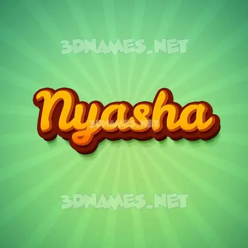 nyasha in Green Rays style - 3D name wallpaper nyasha in Green Rays style - 3D name wallpaper