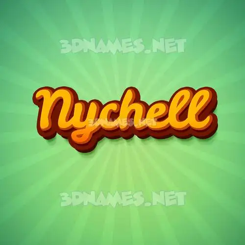 nychell in Green Rays style - 3D name wallpaper nychell in Green Rays style - 3D name wallpaper