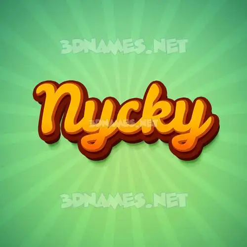 nycky in Green Rays style - 3D name wallpaper nycky in Green Rays style - 3D name wallpaper