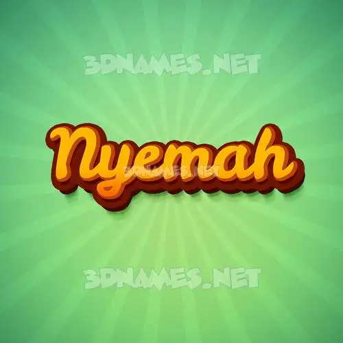nyemah in Green Rays style - 3D name wallpaper nyemah in Green Rays style - 3D name wallpaper