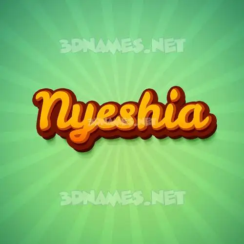 nyeshia in Green Rays style - 3D name wallpaper nyeshia in Green Rays style - 3D name wallpaper