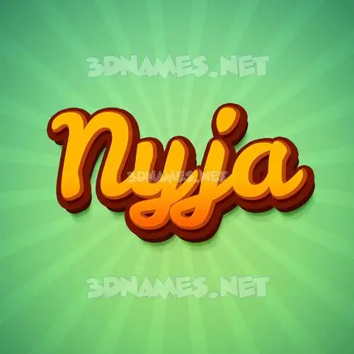 nyja in Green Rays style - 3D name wallpaper nyja in Green Rays style - 3D name wallpaper