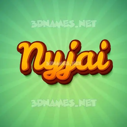nyjai in Green Rays style - 3D name wallpaper nyjai in Green Rays style - 3D name wallpaper