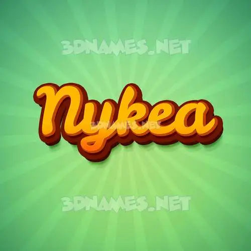 nykea in Green Rays style - 3D name wallpaper nykea in Green Rays style - 3D name wallpaper