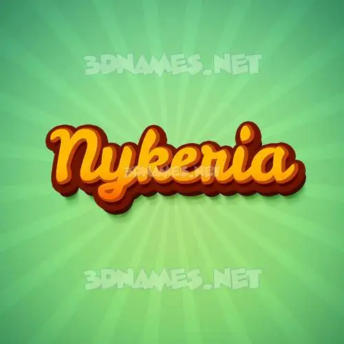 nykeria in Green Rays style - 3D name wallpaper nykeria in Green Rays style - 3D name wallpaper