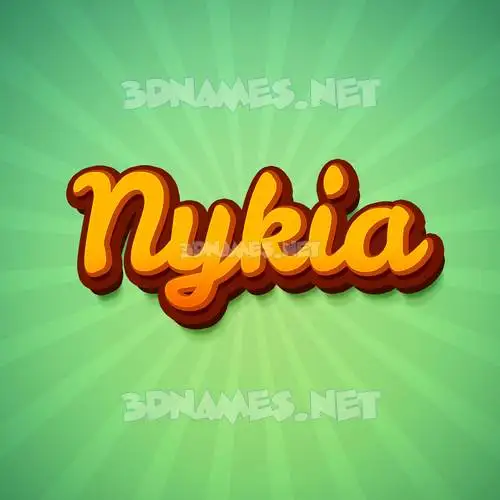 nykia in Green Rays style - 3D name wallpaper nykia in Green Rays style - 3D name wallpaper