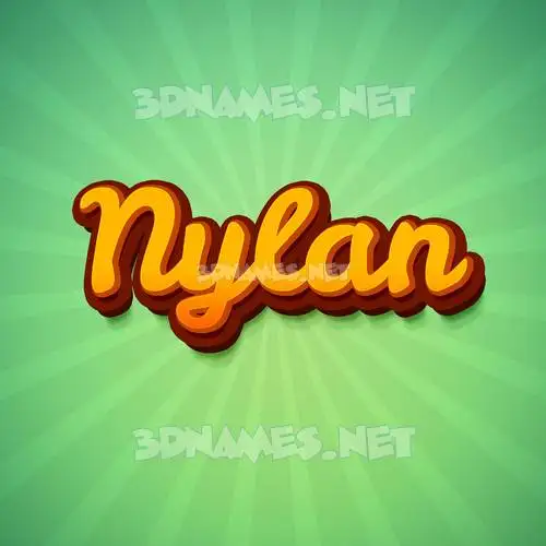 nylan in Green Rays style - 3D name wallpaper