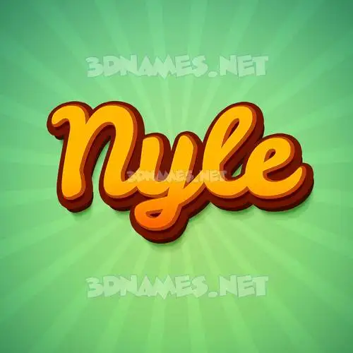 nyle in Green Rays style - 3D name wallpaper nyle in Green Rays style - 3D name wallpaper