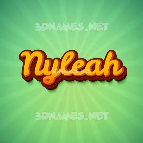 nyleah in Green Rays style - 3D name wallpaper nyleah in Green Rays style - 3D name wallpaper