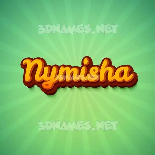 nymisha in Green Rays style - 3D name wallpaper