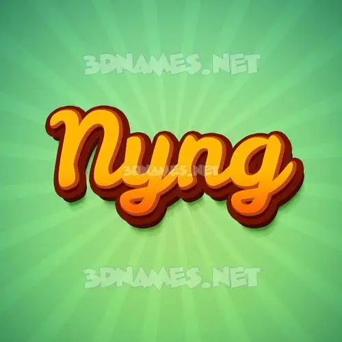 nyng in Green Rays style - 3D name wallpaper nyng in Green Rays style - 3D name wallpaper