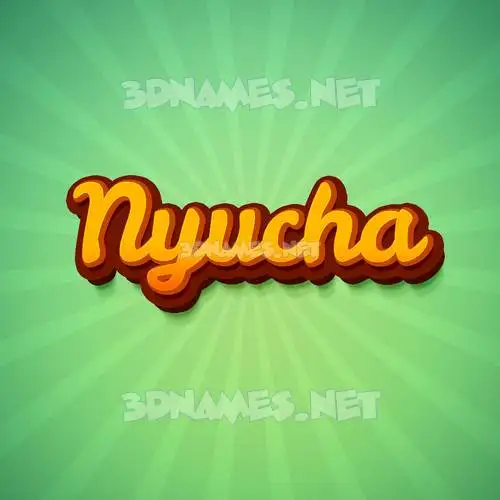 nyucha in Green Rays style - 3D name wallpaper