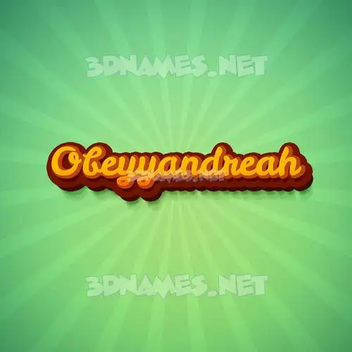 obeyyandreah in Green Rays style - 3D name wallpaper obeyyandreah in Green Rays style - 3D name wallpaper