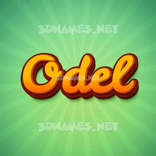 odel in Green Rays style - 3D name wallpaper odel in Green Rays style - 3D name wallpaper